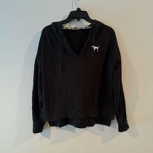 PINK VS Women’s Black Active Hooded Sweatshirt Sz S